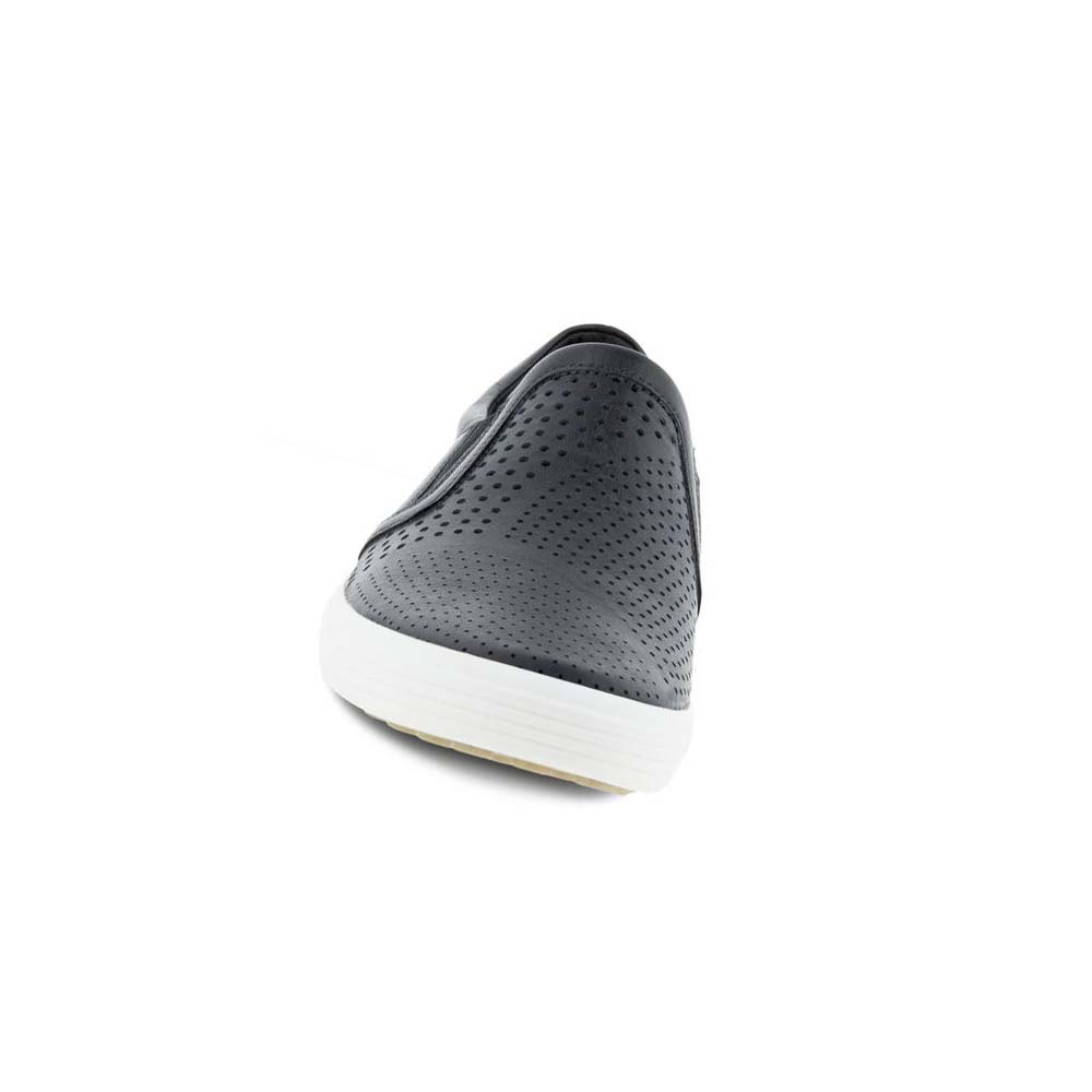 Women's Ecco Soft 7 Slip-on Sneakers Black | Canada 244EBC